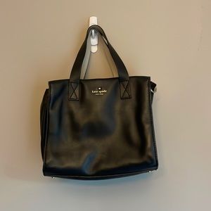 Kate Spade black leather satchel bag